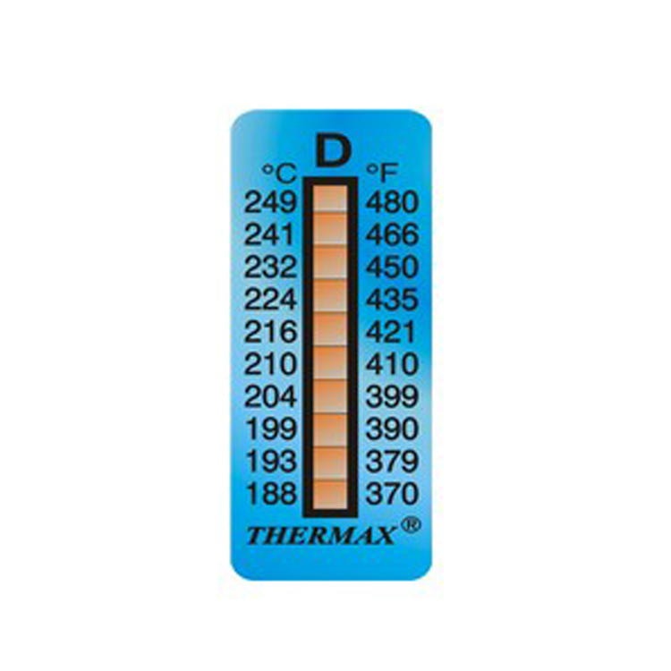 英国度美THERMAX 热敏试纸 温度纸 测温纸10格D 188-249度 十格D图片
