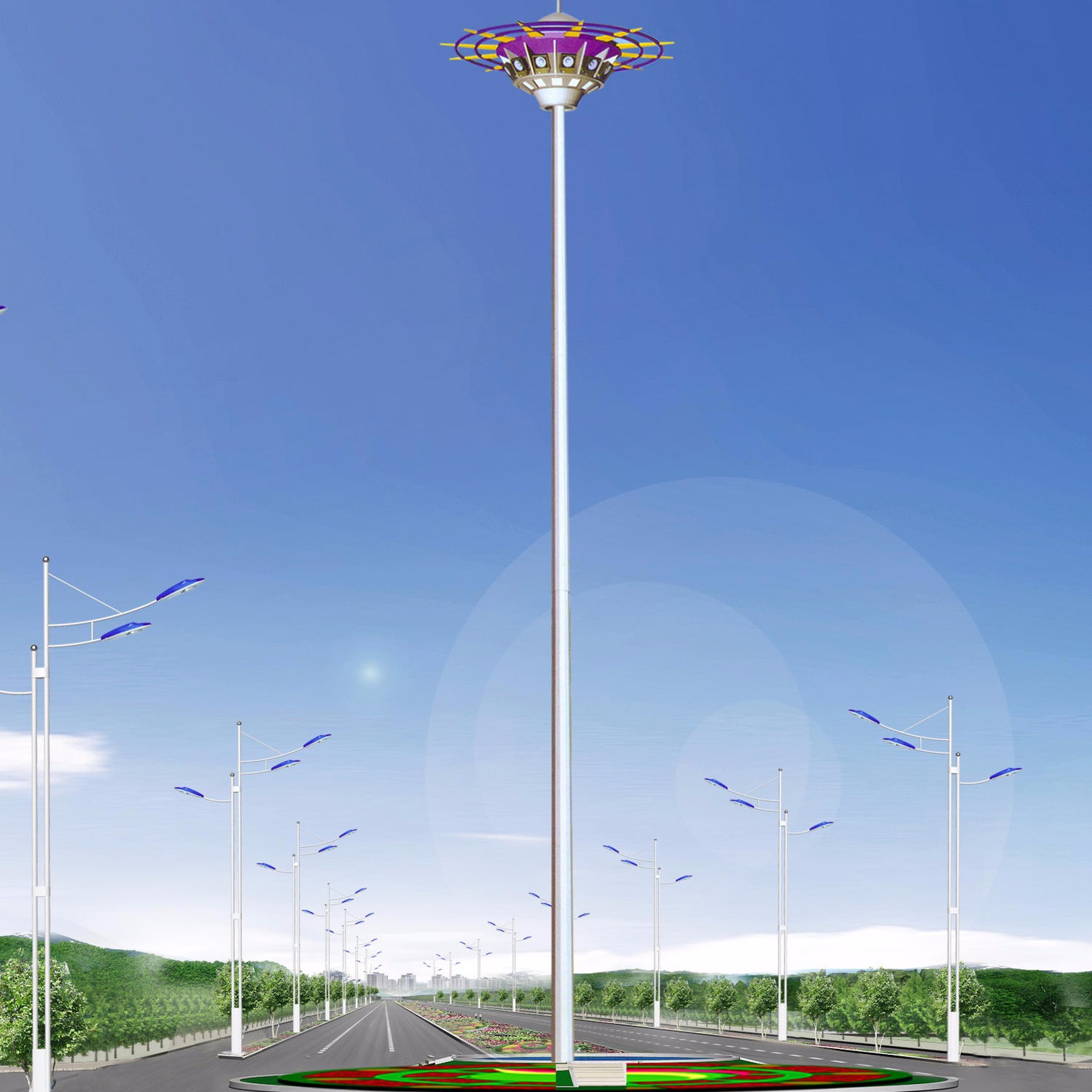 专业led高杆灯厂家 贵州高杆灯厂家 20米高杆灯 定制高杆灯长度