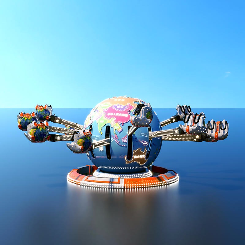 露天乐园游乐项目 金博游艺24座星际穿越 新型的球形飞机游艺器材定做公司