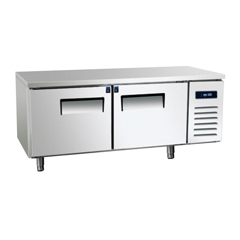 商用厨房设计 冷藏冷冻设备 双门冷藏平台 TG-1280L2-B 冷藏冷冻 一体式 冰箱 大容量存放 食堂厨房工程设计