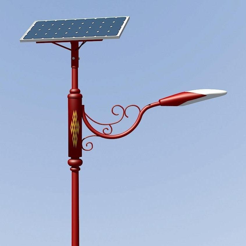 乾旭照明8米60瓦新能源太阳能路灯 40瓦锂电池太阳能路灯 农村道路照明太阳能光伏路灯