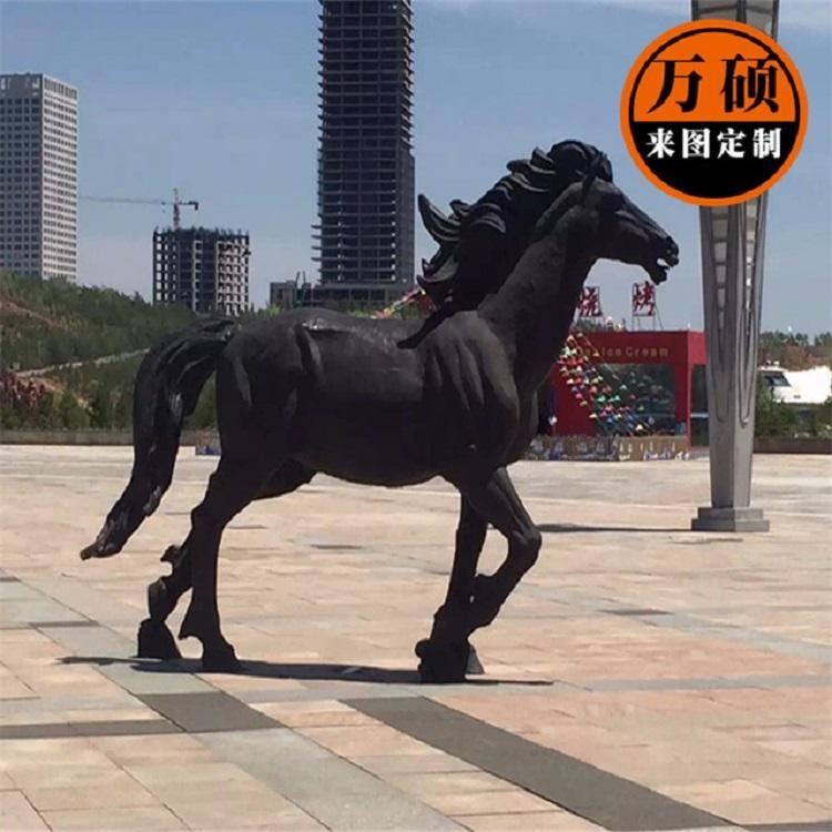 万硕 铸铜动物雕塑定制 八骏马 策马奔腾铜雕 大型园林景观装饰图片
