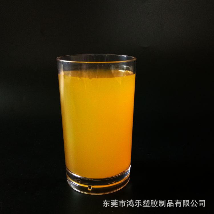 PC透明直身塑料杯厂家生产批发圆筒塑胶杯270ml亚克力塑料果汁杯示例图14