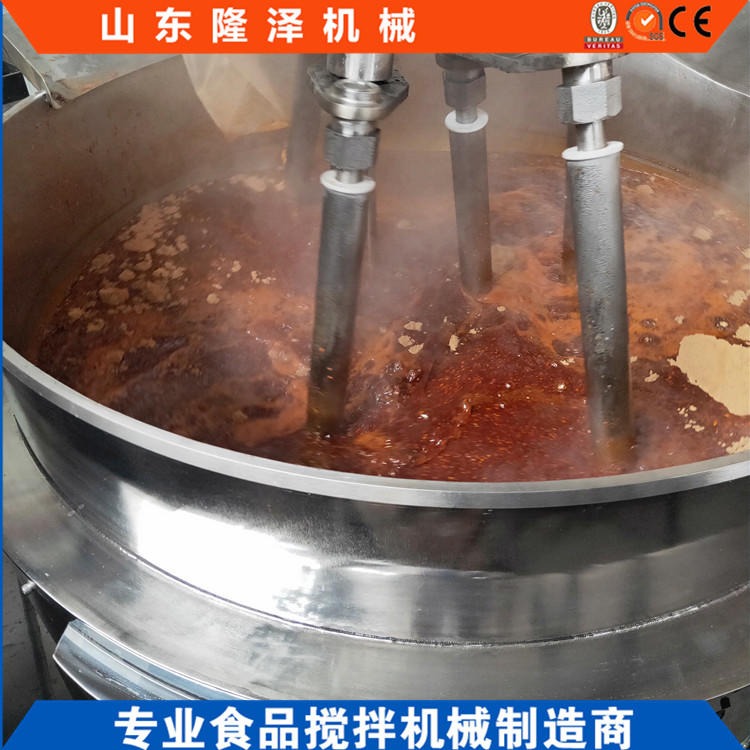 京酱肉丝用豆瓣酱炒锅 辣椒酱可倾夹层炒锅 隆泽机械