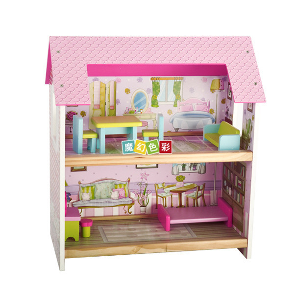 木质娃娃屋,过家家小屋,木制小屋,礼物木质娃娃屋,diy木制小屋