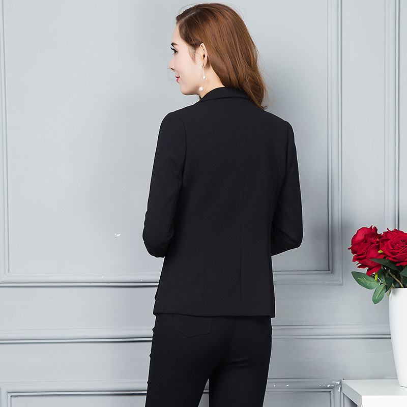 2017女装秋冬新款时尚韩版西装女黑色长袖小西装大码外套一件代发示例图19