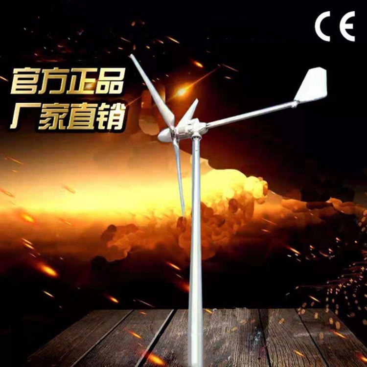 蓝润厂家水平轴风力发电机 300W小型风力发电机控制系统 低速永磁发电机一键式操作
