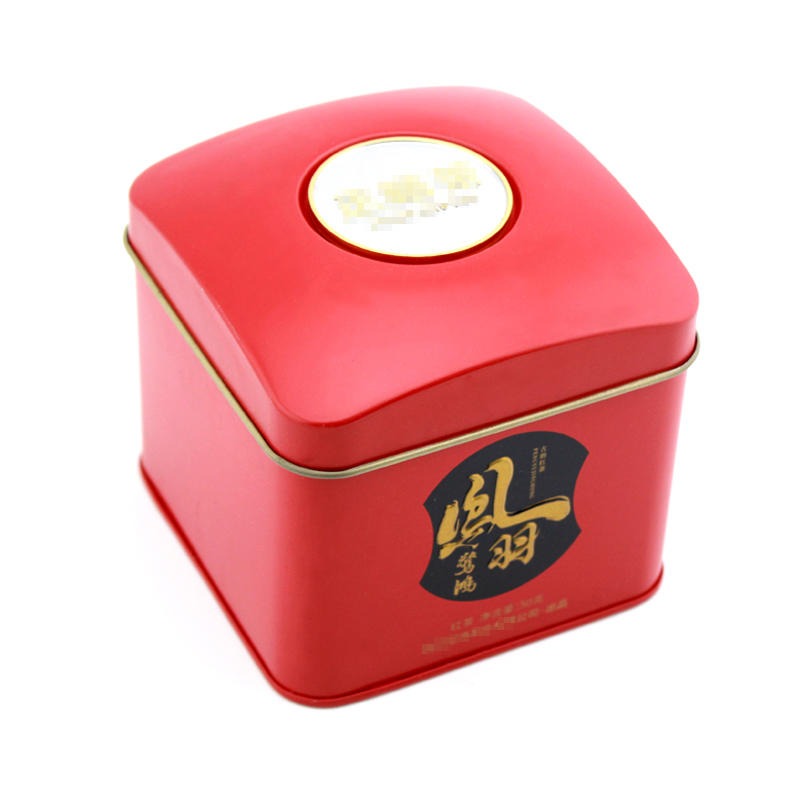 茶叶包装铁盒制作厂家  50g装红茶叶铁盒包装 麦氏罐业 正方形红茶铁罐包装 马口铁罐生产厂家