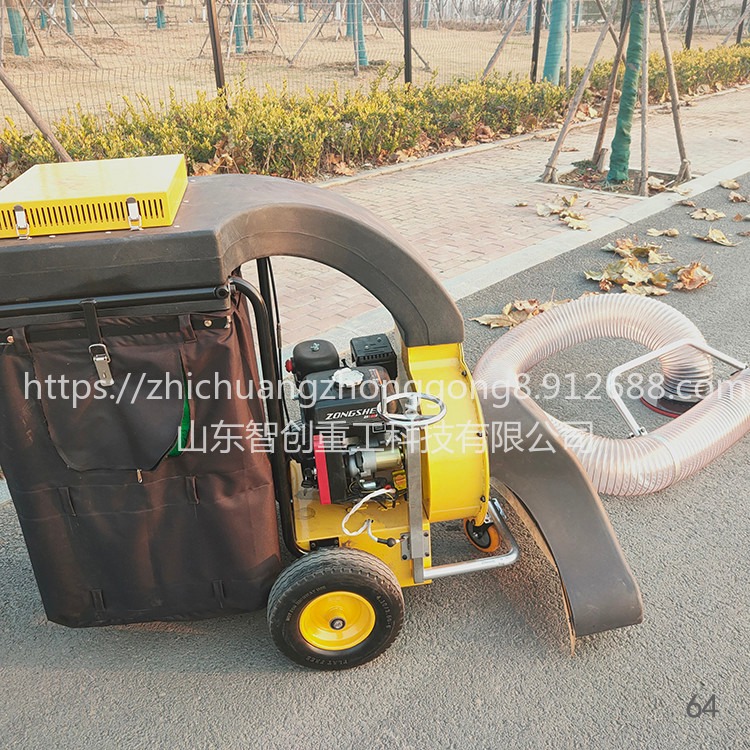 智创 zc-1   手推式树叶收集器 草坪吸叶机 绿化清扫车 手扶式树叶收集器