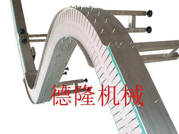 转弯式食品链板输送机 转弯滚筒输送机 食品卸车胶带输送机示例图2