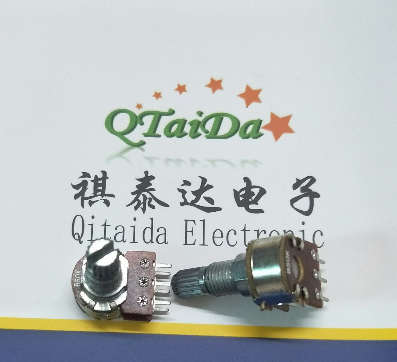 深圳厂家R148G双联旋转电位器 金属轴套碳膜电位器 编码器示例图1