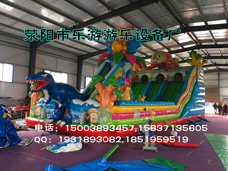 郑州乐游CQCB新款游乐设备公园游乐设施儿童充气堡示例图4