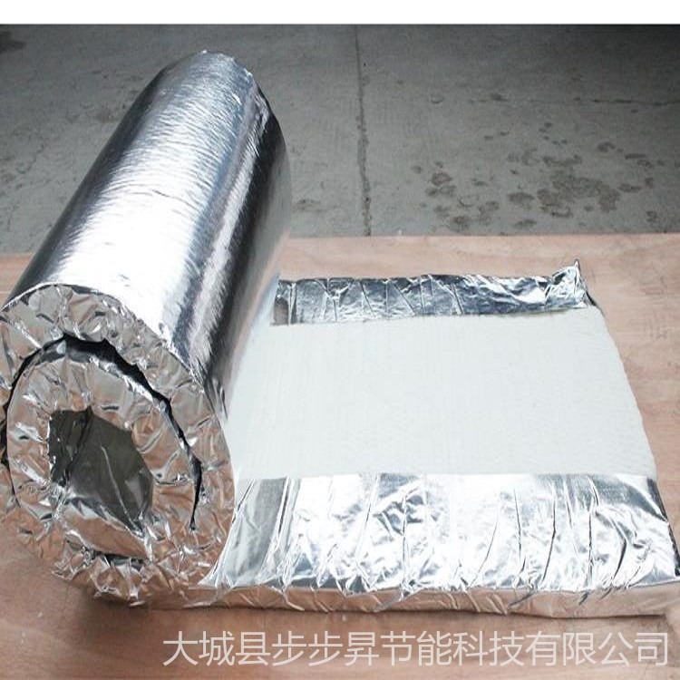 铝箔包裹硅酸铝纤维毡100kg/m3现货步步昇定做高密度硅酸铝板