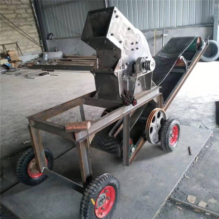 宇安机械 PC300X400厂家生产移动式锻打锤式破碎机 小型石料破碎制砂机