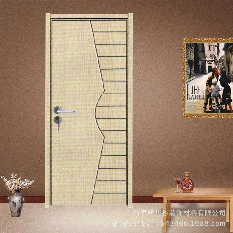 河北华杉卧室门办公室门免漆门直销耐磨耐刮平开实木复合免漆门示例图24