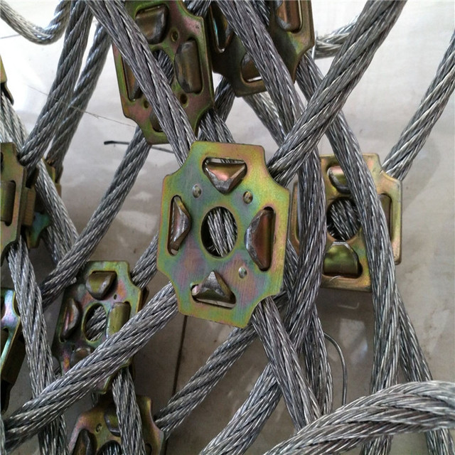 成帅山体锌铝合金环形网落石边坡防护网菱形钢丝绳网边坡安全防护网