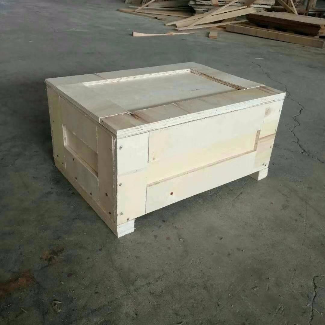 青岛豪盟免熏蒸出口木箱 厂家定制全包胶合板材质包装箱