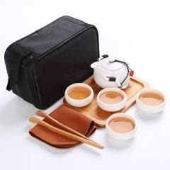 红素旅行茶具套装功夫茶具一壶两杯套装 300件起订不单独零售图片
