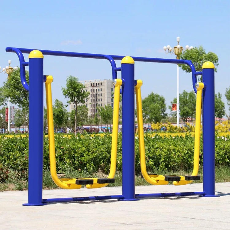 供应晶康牌小区健身器材双位太空漫步机 新国标限位户外健身路径 公园体育设备