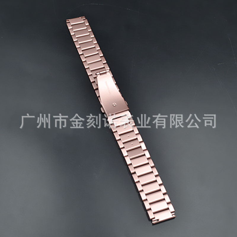 现货批发三珠实心不锈钢表带 金属表带 开关孔18MM-24MM智能手表示例图32