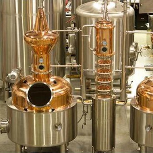 厂家定做直销紫铜蒸馏机器 葡萄酒果酒白兰地蒸馏器酿酒配套设备图片