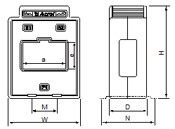 安科瑞,测量型电流互感器,AKH-0.66-30I,额定电流比100-600/示例图17