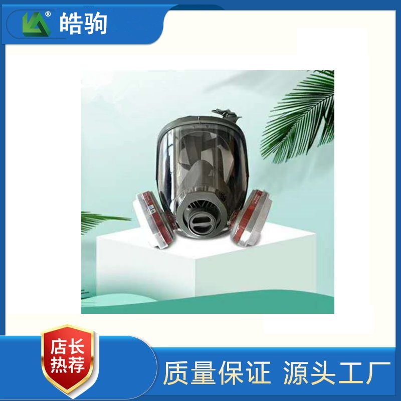 皓驹 HJF05  双滤盒面具  防毒气面罩 自吸过滤式防毒面具 便携式全面型呼吸防护器 GB2890-2009