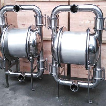 QBY3-15卫生级不锈钢气动隔膜泵 不锈钢四氟膜片隔膜泵
