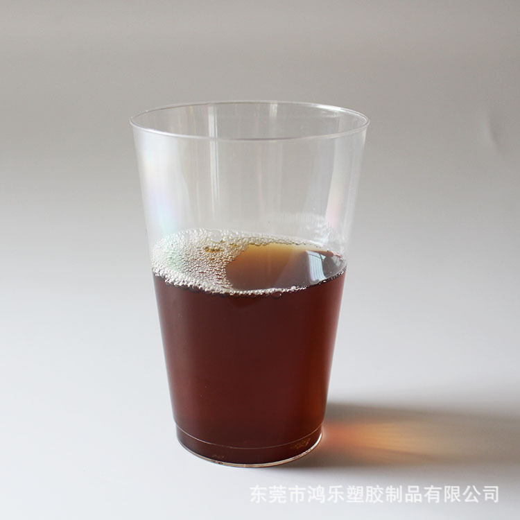 环保食品级一次性透明硬塑料杯420ml塑料航空杯塑料水杯厂家定制示例图2