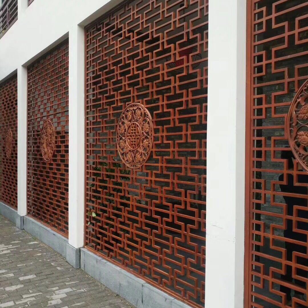 天津市方管焊接铝窗花  防潮防火铝合金屏风挂落定制