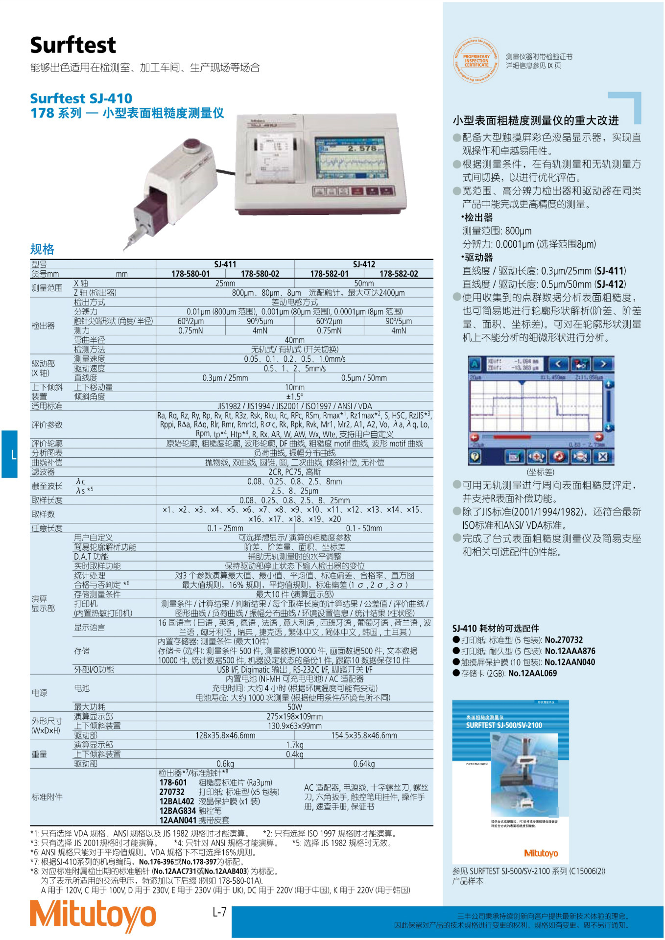 日本Mitutoyo三丰SJ-411表面粗糙度仪表面粗糙度检测仪粗糙度仪示例图5