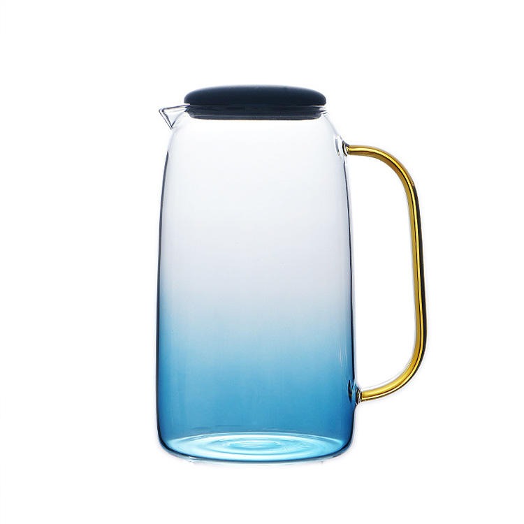 冷水壶加厚耐高温玻璃凉水壶水杯套装家用大容量果汁扎壶logo免费设计
