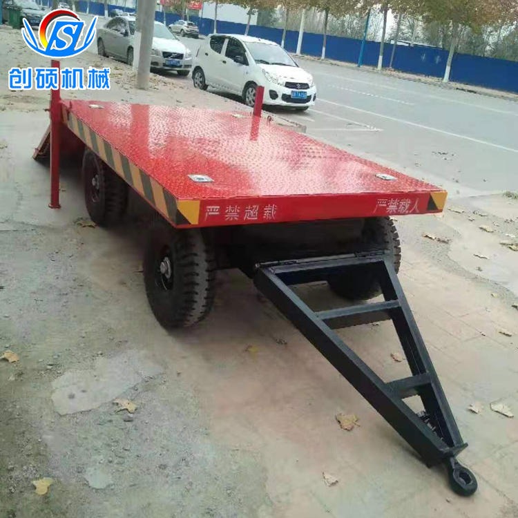 厂家直销拖挂式平板牵引车 无轨电动转运设备  低平板搬运拖车