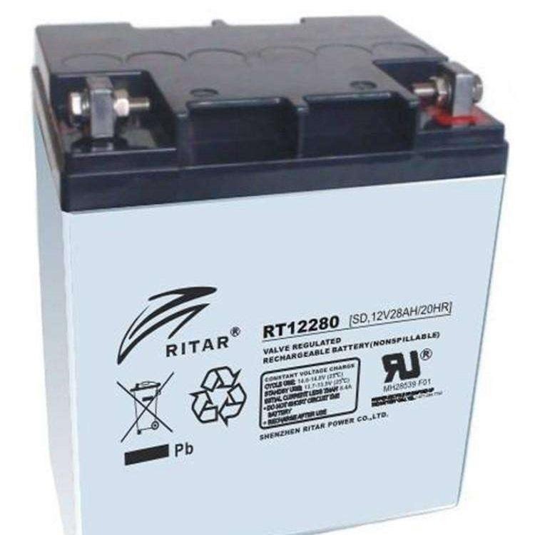 现货 瑞达蓄电池RT12280 RITAR铅酸电池12V28AH  ups应急电源电池 厂家报价