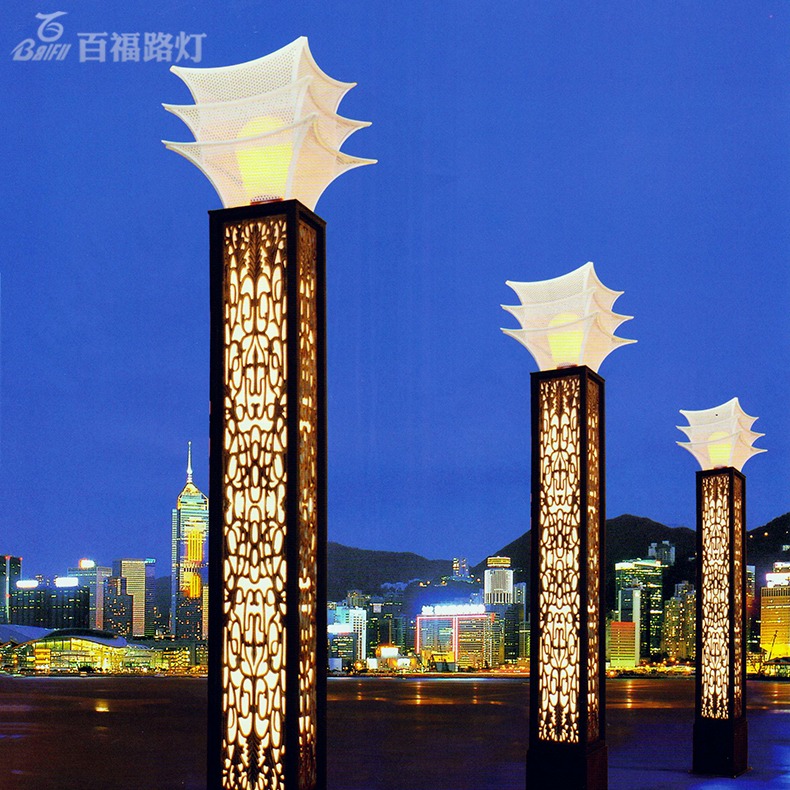 南宁景观路灯厂家 3.5米方形景观灯柱 百福led景观照明品牌图片