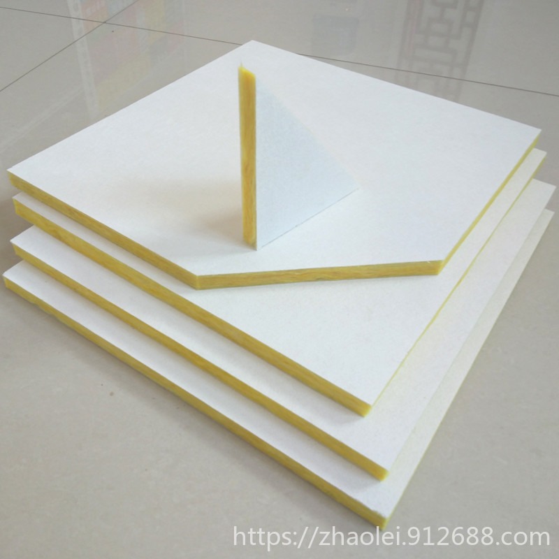 玻纤吸音板 畅销的吊顶岩棉玻纤吸声板材料说明 600x1200白色岩棉吸音板