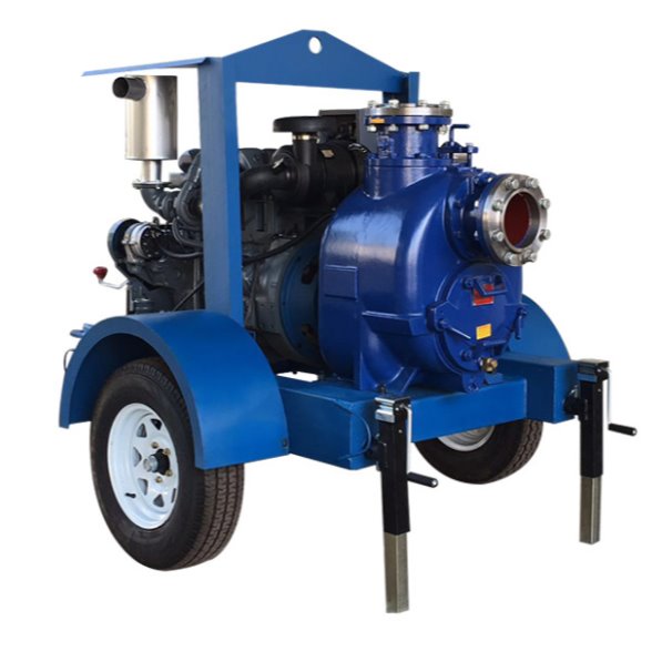 8寸柴油机水泵 大排量灌溉排涝抽水机 潍柴动力四缸移动泵车图片