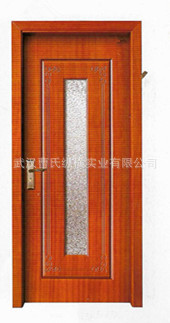 供应上海地区烤漆贴木皮实木复合玻璃门宾馆钢化玻璃烤漆卫生间门示例图1