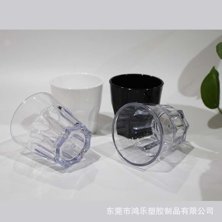 东莞5安士塑料烈酒杯鸿乐厂家直销PS透明塑料杯八角杯示例图4