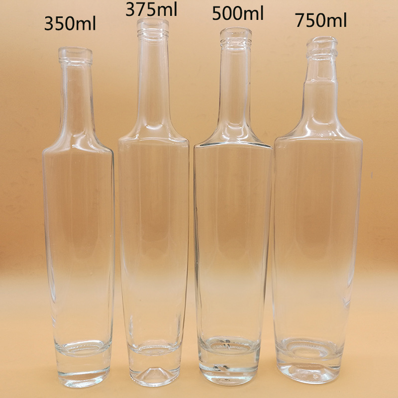 晶白料 圆形洋酒瓶750ml 果酒玻璃瓶 烈酒瓶 酒瓶 定制示例图4