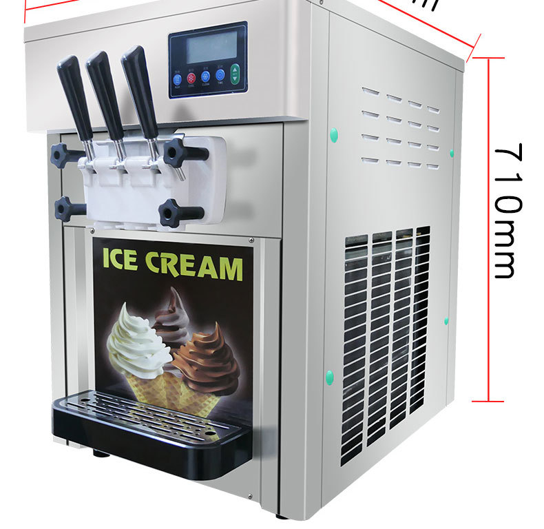 冰之乐冰淇淋机商用台式小型甜筒机雪糕机全自动不锈钢冰淇淋机器示例图13