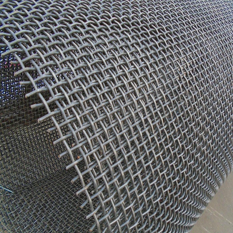 亚奇加工批发65锰钢筛网 耐磨锰钢编织方孔网 过滤筛网宽幅1-4米图片