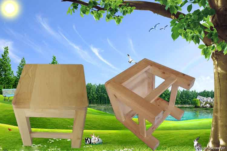 鑫繁木业直销柏木家用小方凳适用凳子实木幼儿园儿童小板凳木凳示例图7