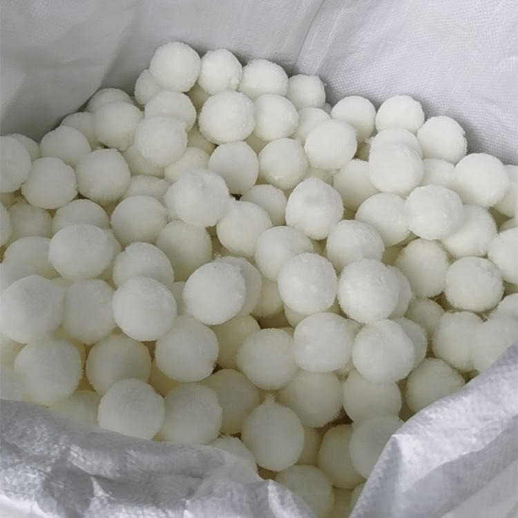 油田用纤维球印染除油纤维球 白色改性纤维球价格 纤维球填料批发海成净水图片