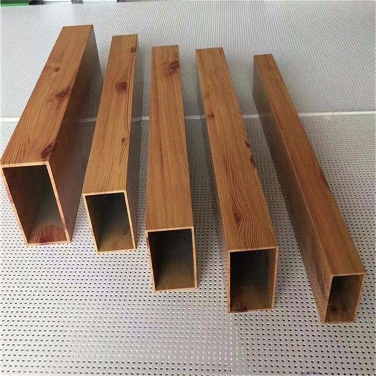 厂家订做木纹铝管 铝通 矩形铝管