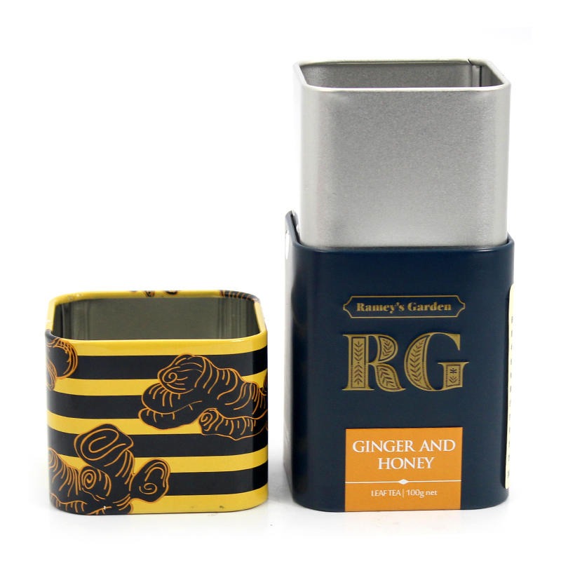 金属盒订做厂家 创意正方形茶叶罐铁盒定制 麦氏罐业 斯里兰卡红茶铁罐包装生产厂家