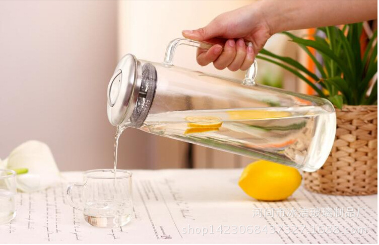 正品夏日果汁杯 冷水壶大容量耐高温玻璃茶壶加厚品质凉水杯示例图18