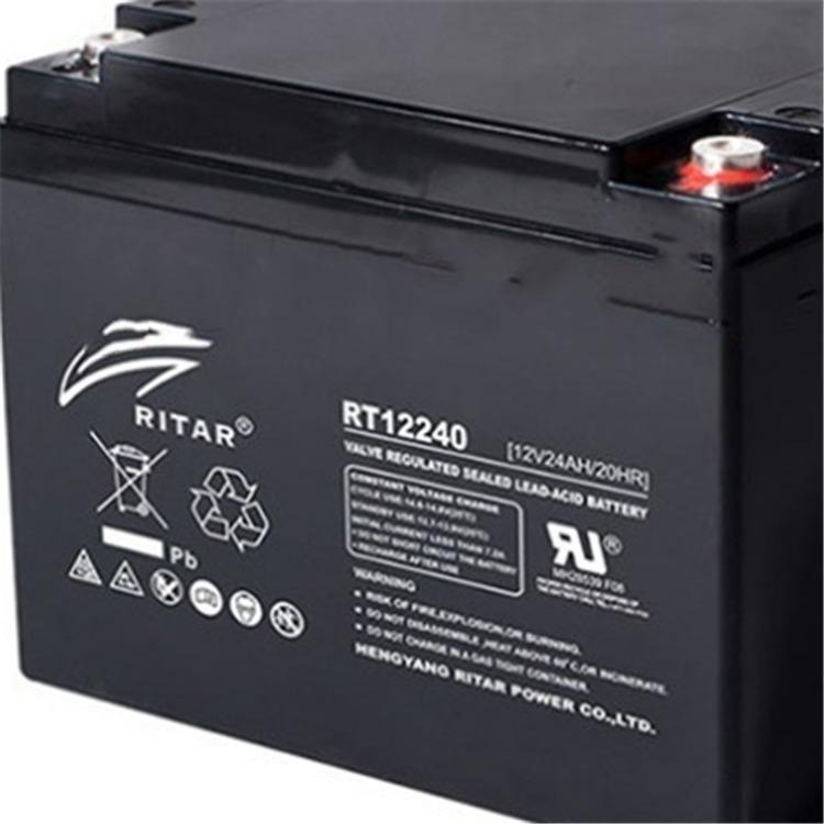 瑞达蓄电池RT12240 RITAR铅酸电池12V24AH 后备电源 安防 太阳能 应急电源电池