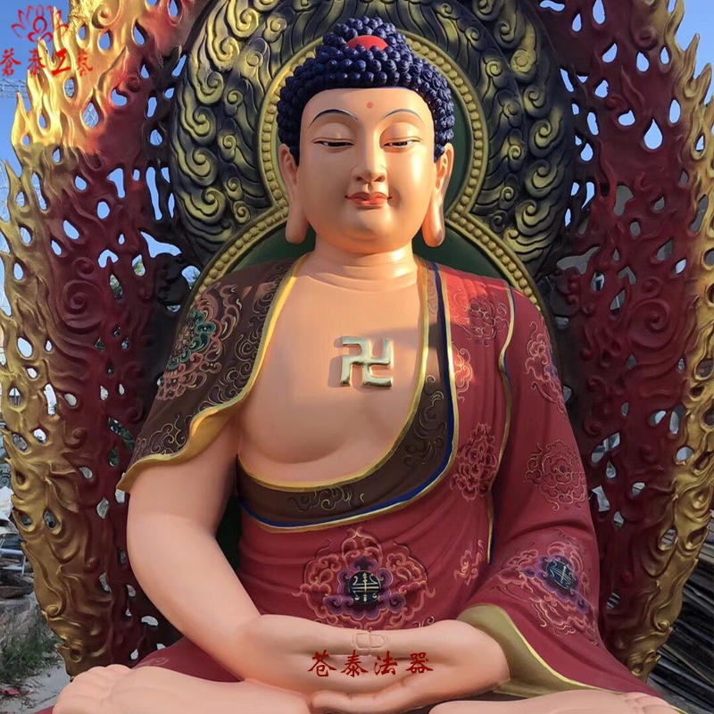 西方三圣佛像，专业生产彩绘阿弥陀佛，大势至菩萨，观音菩萨