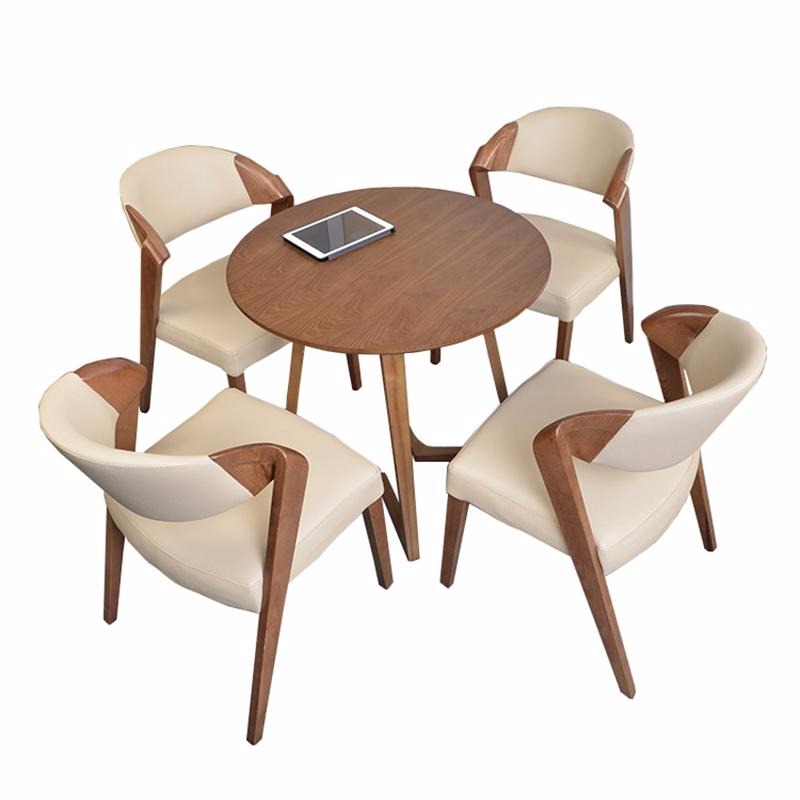满记甜品餐桌椅款式 实木快餐桌椅厂家尚邑家具ST-00150